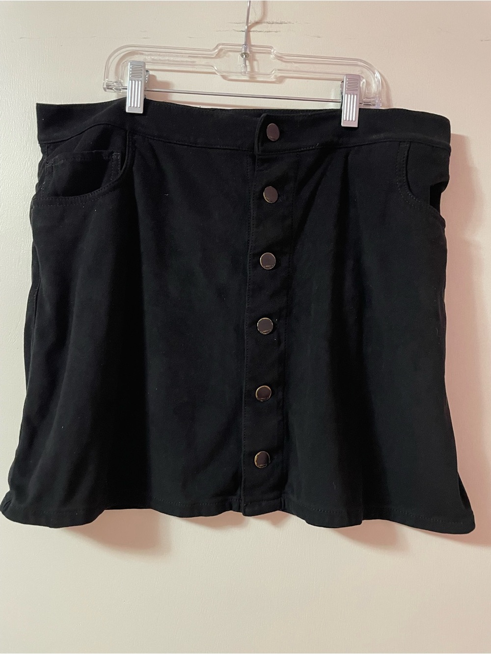 Express Black Button-Front Women's Skirt